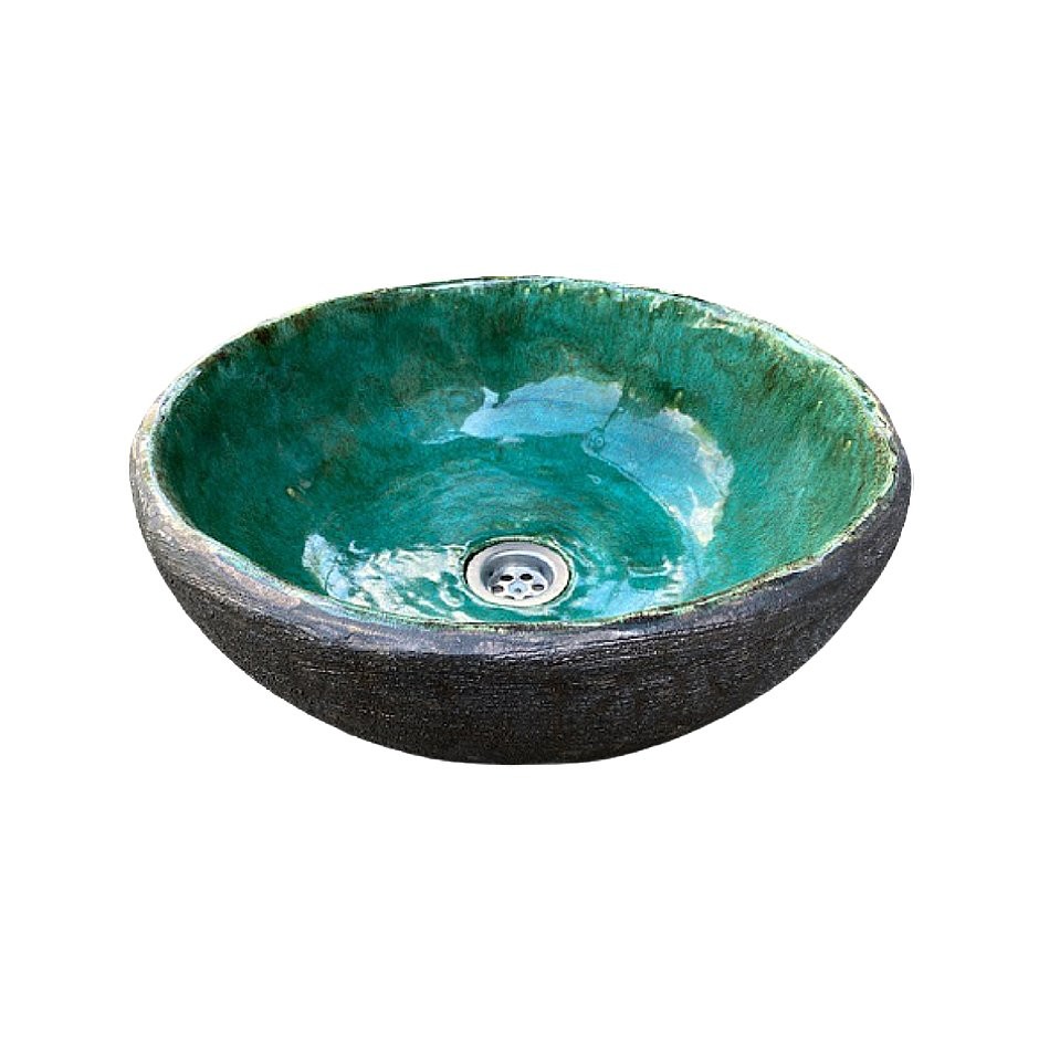 keramikinė kriauklė žalia